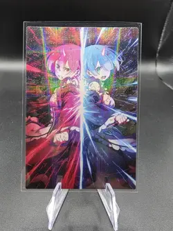 Rem And Ram Re Zero Holographic Anime Collectible Trading Card - Image 2