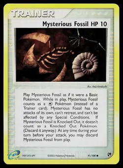 Pokemon Card - Mysterious Fossil Sandstorm 91/100 Reverse Holo Common - Image 1