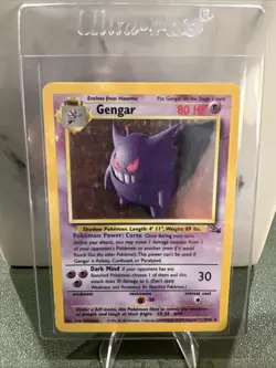 Pokemon Gengar 5/62 Fossil Holo Unlimited Holo Rare 80 HP English Card - Image 1