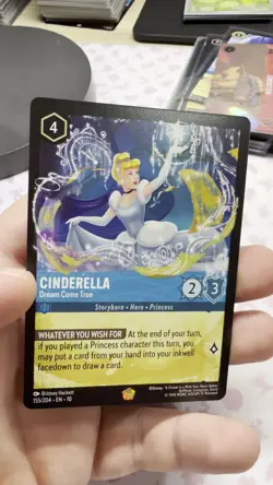 Disney Cinderella-Dream Come True 155/204 Character Lorcana TCG Card English - Image 2