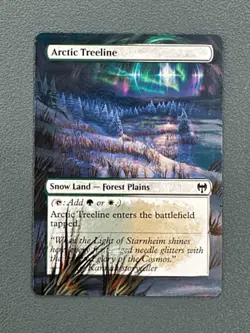 Arctic Treeline MTG Kaldheim Hand Painted Borderless Extended Full Altered Art v - Image 1