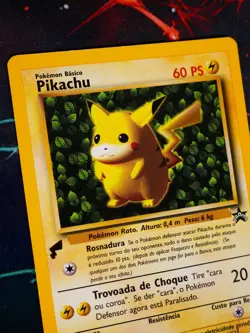 MP Pokemon (World Collection) PIKACHU Card BLACK STAR PROMO Set #1 Portuguese - Image 1