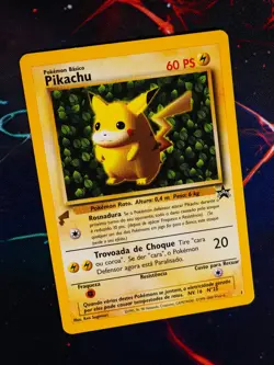 MP Pokemon (World Collection) PIKACHU Card BLACK STAR PROMO Set #1 Portuguese - Image 2