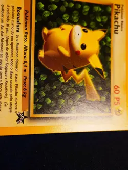 MP Pokemon (World Collection) PIKACHU Card BLACK STAR PROMO Set #1 Portuguese - Image 4