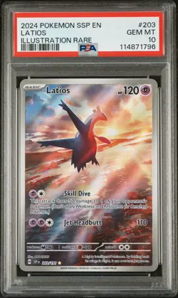 2024 Pokemon Surging Sparks Latios #203/191 PSA 10 GEM MINT - Image 1