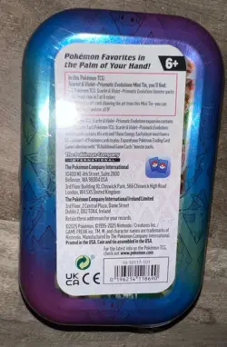 Pokemon Scarlet & Violet Prismatic Evolutions Mini Tin Leafeon NEW SEALED - Image 2