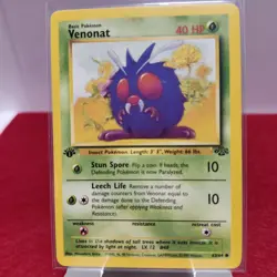 Pokemon Venonat 63/64 - LP - 1999 1st Edition Jungle - Common - Image 1