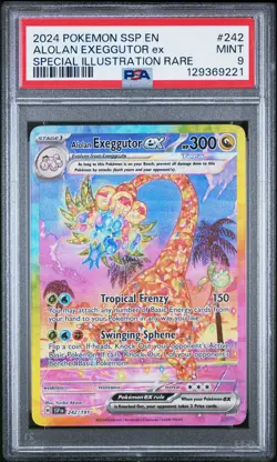 2024 POKEMON SSP EN-SURGING SPARKS #242 ALOLAN EXEGGUTOR EX PSA 9 - Image 1