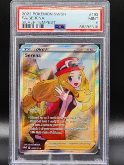 Pokemon Serena FA 193/195 Sword/Shield Silver Tempest Ultra Rare PSA 9 MInt - Image 1