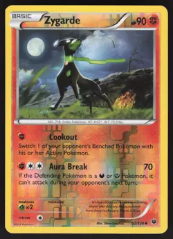 Zygarde 52/124 Reverse Holo Pokemon TCG Fates Collide VLP - Image 1