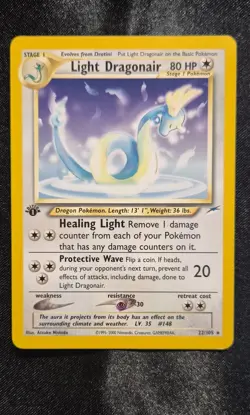Pokemon 1st Edition Light Dragonair 22/105 Neo Destiny Regular - Image 1