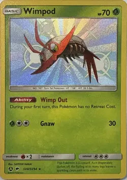 Wimpod SV4/SV94 Shiny Rare Hidden Fates Shiny Vault Pokemon NM - Image 1