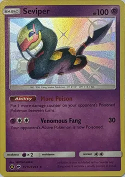 Seviper SV15/SV94 Shiny Rare Hidden Fates Shiny Vault Pokemon NM - Image 1