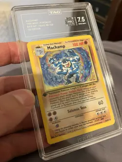 Pokemon TCG Machamp Holo Unlimited Holo Rare 1st Edition Base Set 8/102 - Image 1