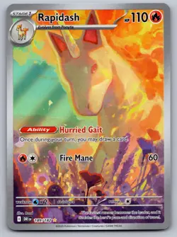 Rapidash 189/182 Illustration Rare Destined Rivals Pokemon Near Mint - Image 1