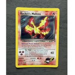 Pokemon TCG Rocket's Moltres Gym Heroes 12/132 Holo Rare English 60 HP 2000 - Image 1