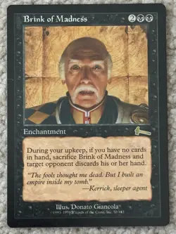 MTG Brink of madness URZA'S LEGACY NM BLACK RARE Magic the Gathering - Image 1