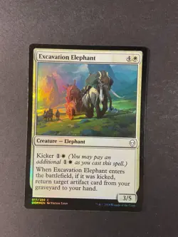 Excavation Elephant - Foil - Dominaria - Magic the Gathering - MTG - Image 1