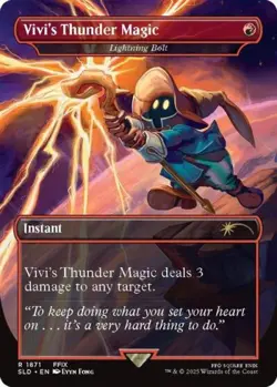 MTG English Vivi's Thunder Magic - Lightning Bolt NM Normal Secret Lair - Image 1