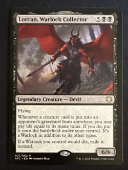 1x Lorcan, Warlock Collector Commander Adventures in the Forgotten Realms LP MTG - Image 1