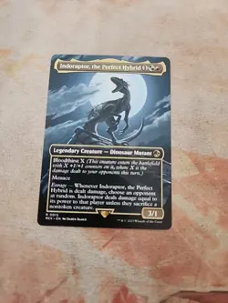 Indoraptor, The Perfect Hybrid Borderless Universes Beyond Jurassic World MTG NM - Image 1