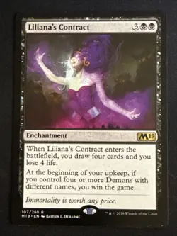 1x Liliana's Contract (107) Core Set 2019 M19 LP MTG Magic the Gathering x1 MKE - Image 1