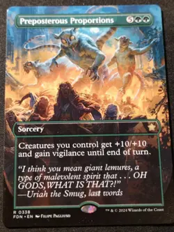Preposterous Proportions - Borderless - FDN - MTG - EN - NM - 0338 - Image 1