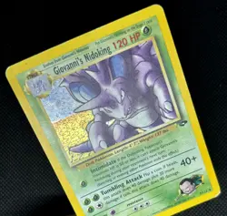 2000 Giovanni’s Nidoking MP- Holo Rare 7/132 Gym Challenge Vintage Pokemon WOTC - Image 2