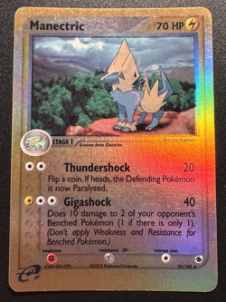 Manectric 39/109 EX Ruby & Sapphire Pokemon Card Reverse Holo Foil Rare LP - Image 1