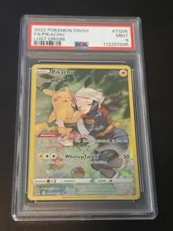 Pokemon 2022 SWSH Full Art Pikachu Lost Origin #TG05 PSA Mint 9 - Image 1