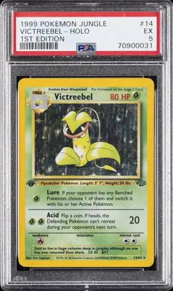 1999 POKEMON JUNGLE 1ST EDITION #14 VICTREEBEL-HOLO PSA 5 - Image 1