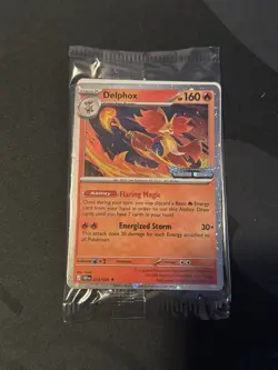 2026 Pokemon Chaos Rising Stamped Delphox 013/086 SEALED Promo Best Buy - Image 1