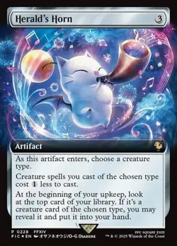 Herald's Horn - Foil Extended Art Buy-a-Box Promo FIC NM MTG - Image 1