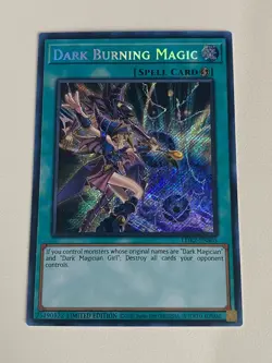 Yugioh - Dark Burning Magic x 3 - Limited Edition Secret Rare NM - Free Holo - B - Image 2