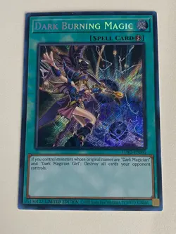 Yugioh - Dark Burning Magic x 3 - Limited Edition Secret Rare NM - Free Holo - B - Image 3