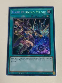 Yugioh - Dark Burning Magic x 3 - Limited Edition Secret Rare NM - Free Holo - B - Image 4