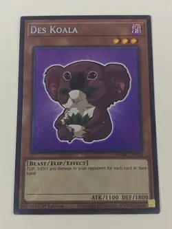 Yugioh Des Koala x 3 - 1st Edition Secret Rare Chibi Art NM - Free Holo - Image 3