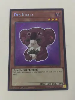 Yugioh Des Koala x 3 - 1st Edition Secret Rare Chibi Art NM - Free Holo - Image 4