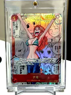 ONE PIECE Card Game Nami OP01-016 Manga Alt Art Parallel The Best Japanese Rare - Image 1
