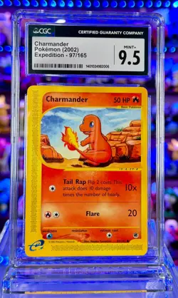 Charmander 97/165 Non-Holo CGC 9.5 Expedition Base Set Graded Pokemon Card - Image 1