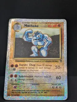 Pokemon Machoke Legendary Collection Reverse Holo Rare Pokemon TCG fireworks MP - Image 3