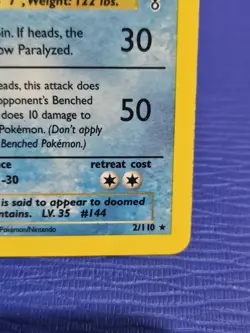 Pokemon TCG: Articuno Legendary Collection 2/110 Rare Card NM/LP - Image 5