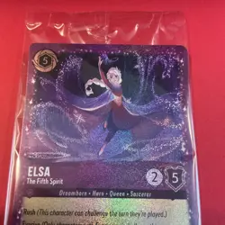 Disney Lorcana Elsa The Fifth Spirit 6/P3 [Glitter Foil] Sealed Promo Card - Image 2