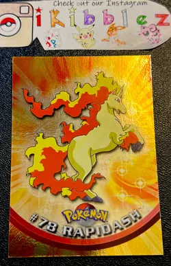 Rapidash #78 NM Holo Rare Blue Topps Logo Pokemon Card Seadra Shadow Art! - Image 1