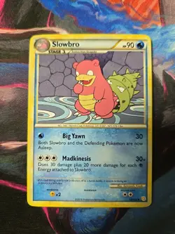 Slowbro 52/123 Heartgold & Soulsilver Regular Uncommon Pokemon TCG Card MP - Image 1