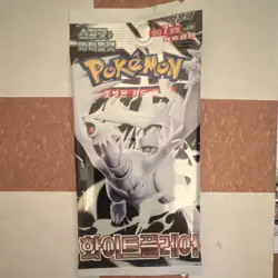 Pokemon White Flare Korean Booster Pack 7 Cards Reshiram TCG Pokemon Korea - Image 1