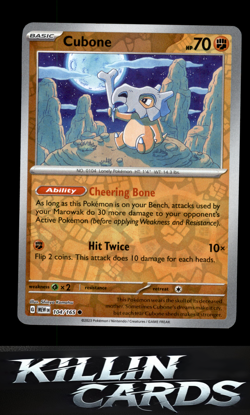 Reverse Holofoil Cubone 104/165 Pokemon Common SV: Scarlet & Violet 151 Card NM - Image 1