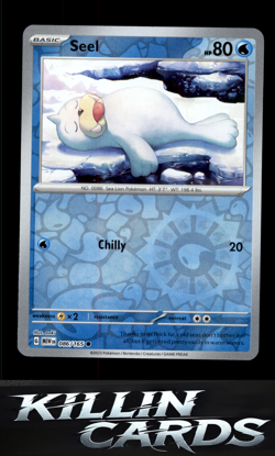 Reverse Holofoil Seel 086/165 Pokemon Common SV: Scarlet & Violet 151 Card NM - Image 1
