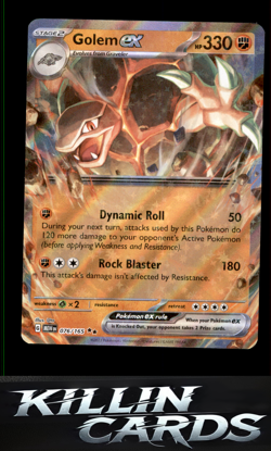 Golem ex - 076/165 076/165 Pokemon Double Rare SV: Scarlet & Violet 151 Card NM - Image 1