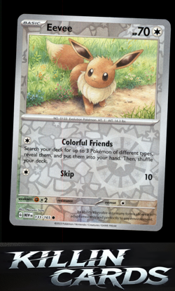 Reverse Holofoil Eevee 133/165 Pokemon Common SV: Scarlet & Violet 151 Card NM - Image 1